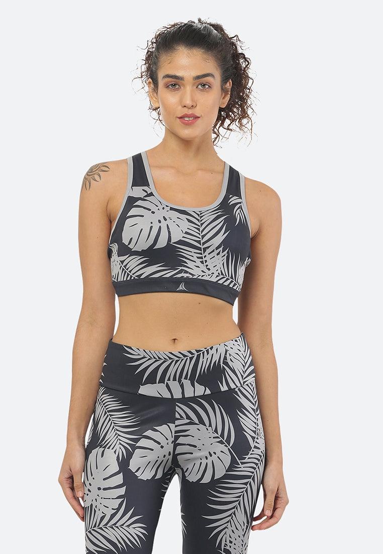 Tropical Print Yoga Sports Bra - Fitleasure