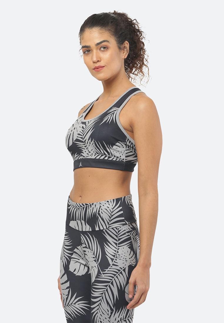 Tropical Print Yoga Sports Bra - Fitleasure