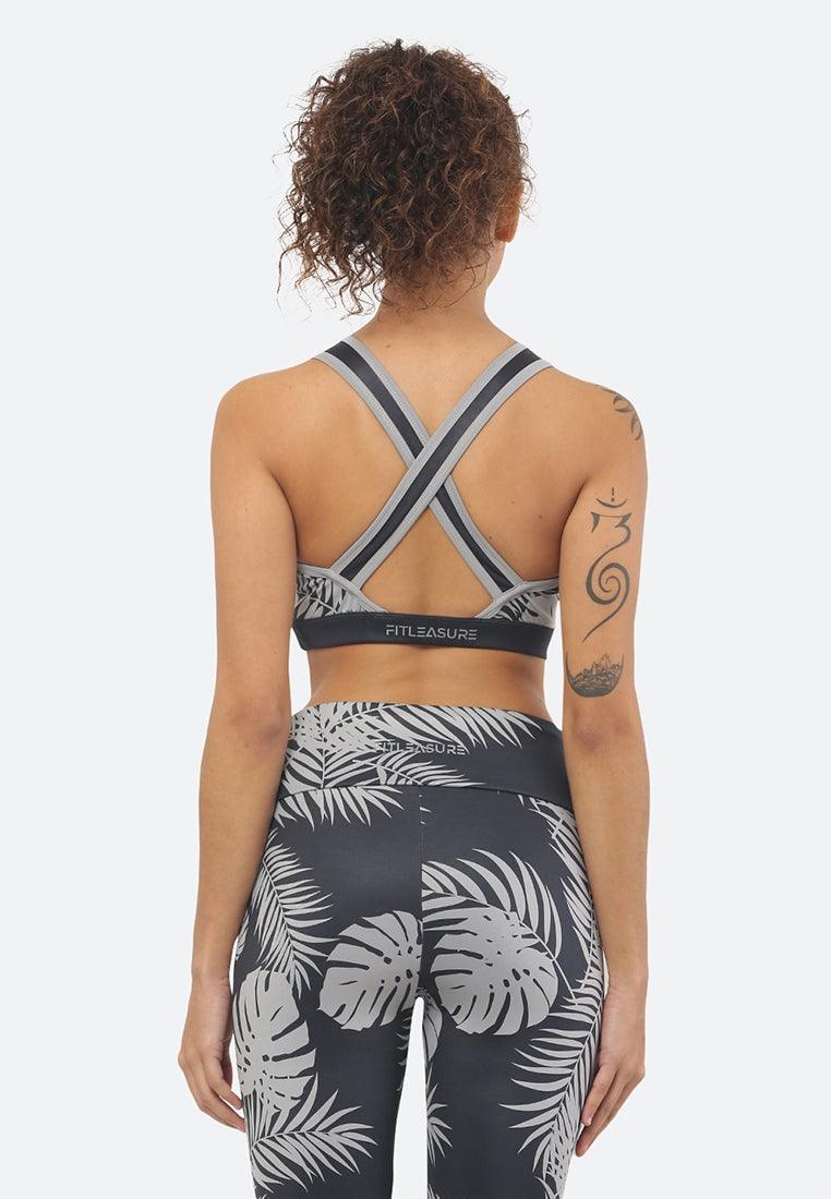 Tropical Print Yoga Sports Bra - Fitleasure