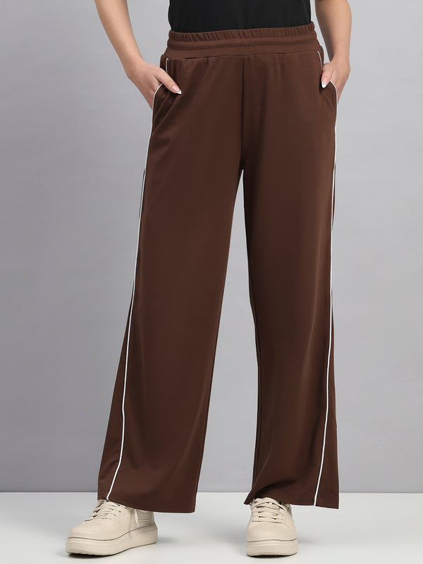 FlowEase Wide-Leg Pants - S / Brown