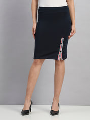 Pencil Skirt with Front Snap Slit