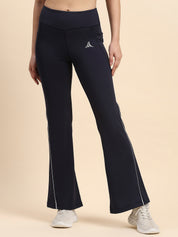 Nylon High-Rise Flare Pants