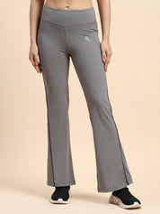 Nylon High-Rise Flare Pants