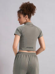 CityHop Crop Fitted Polo
