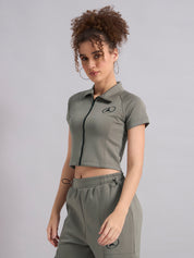 CityHop Crop Fitted Polo