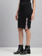 Pencil Skirt with Front Snap Slit