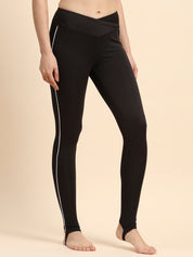 Crosswaist heel strap Tights