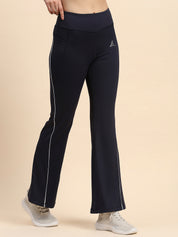 Nylon High-Rise Flare Pants