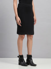 Pencil Skirt with Front Snap Slit