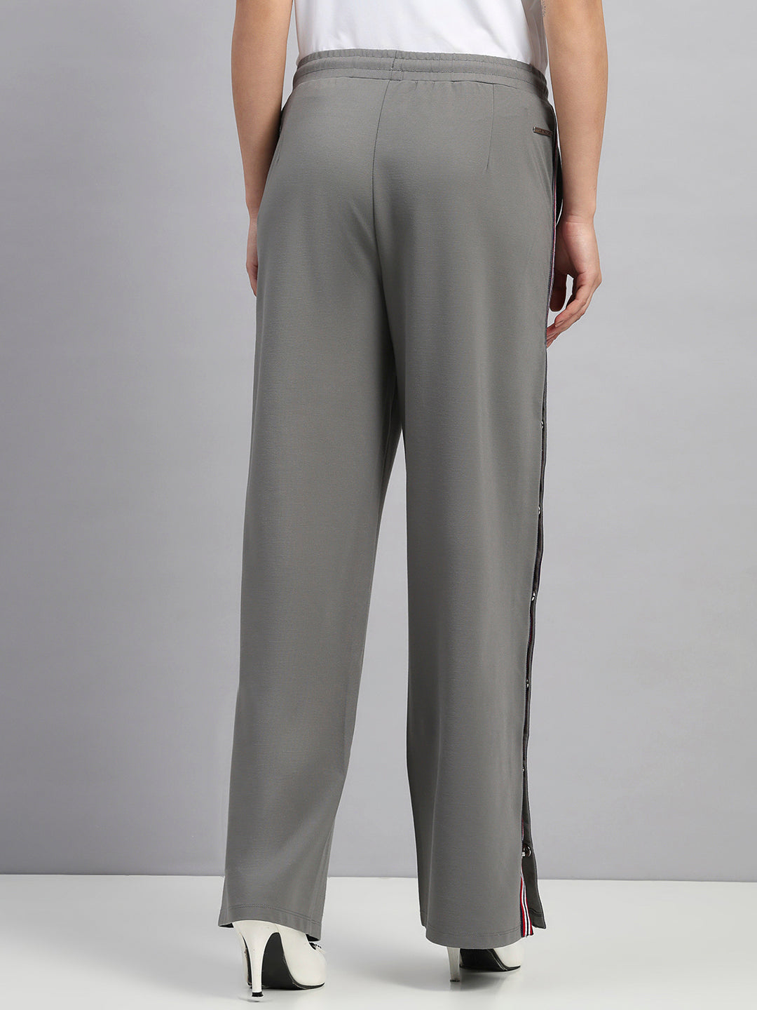 Statement Snap-Button Wide Pant