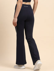 Nylon High-Rise Flare Pants