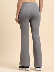 Nylon High-Rise Flare Pants