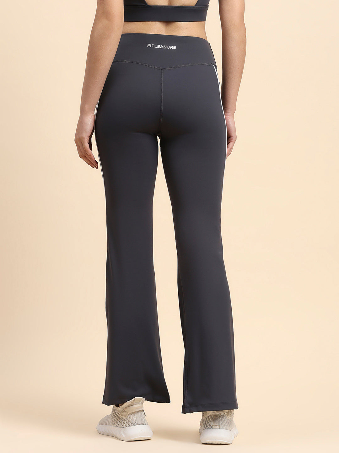 Nylon High-Rise Flare Pants