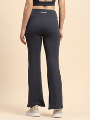 Nylon High-Rise Flare Pants
