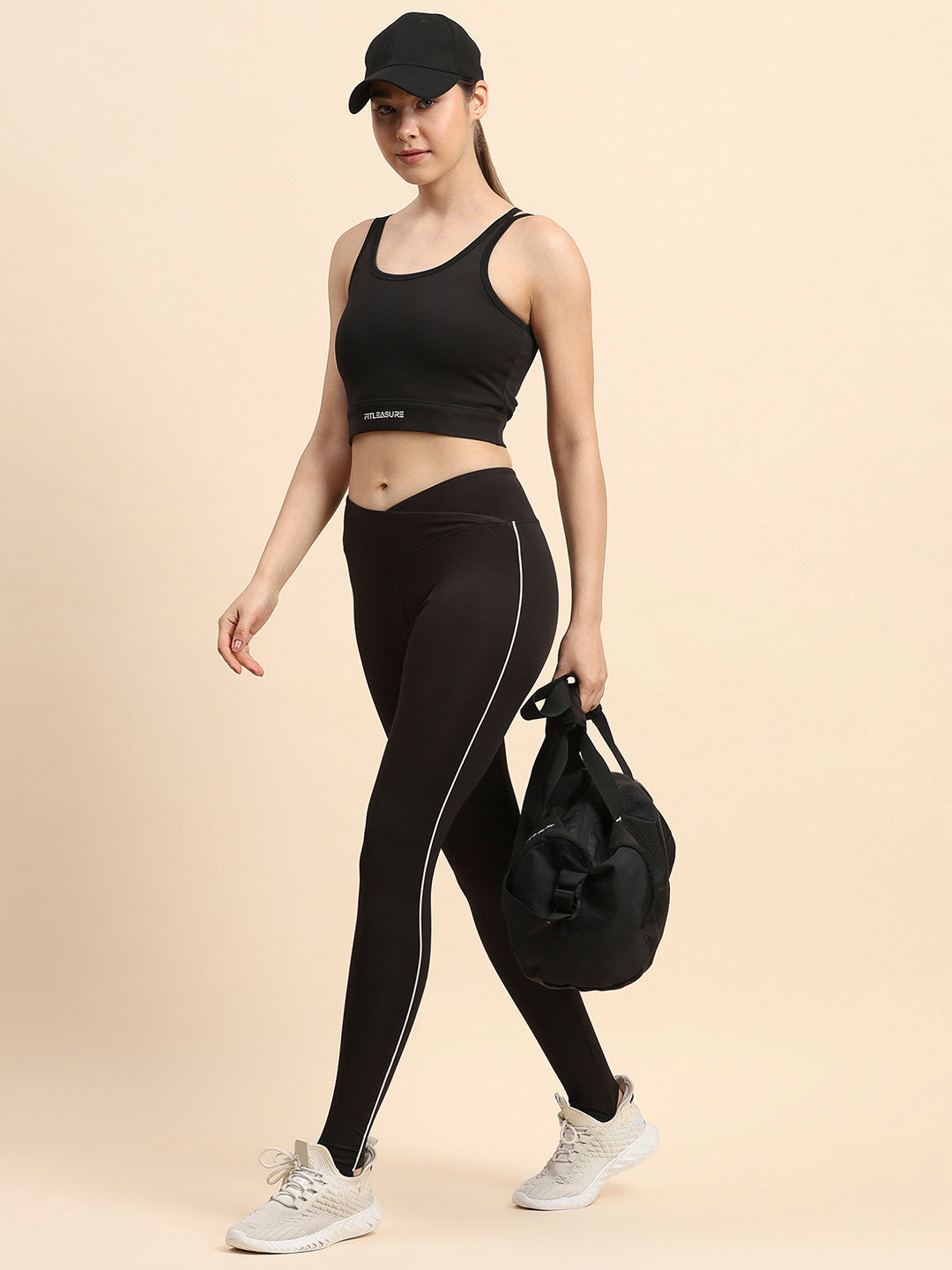 Crosswaist heel strap Tights