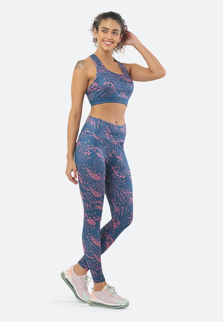 Pink Floral Yoga Sports Bra - Fitleasure