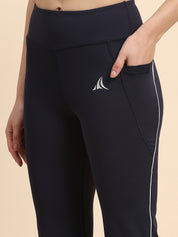 Nylon High-Rise Flare Pants