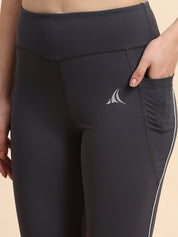 Nylon High-Rise Flare Pants