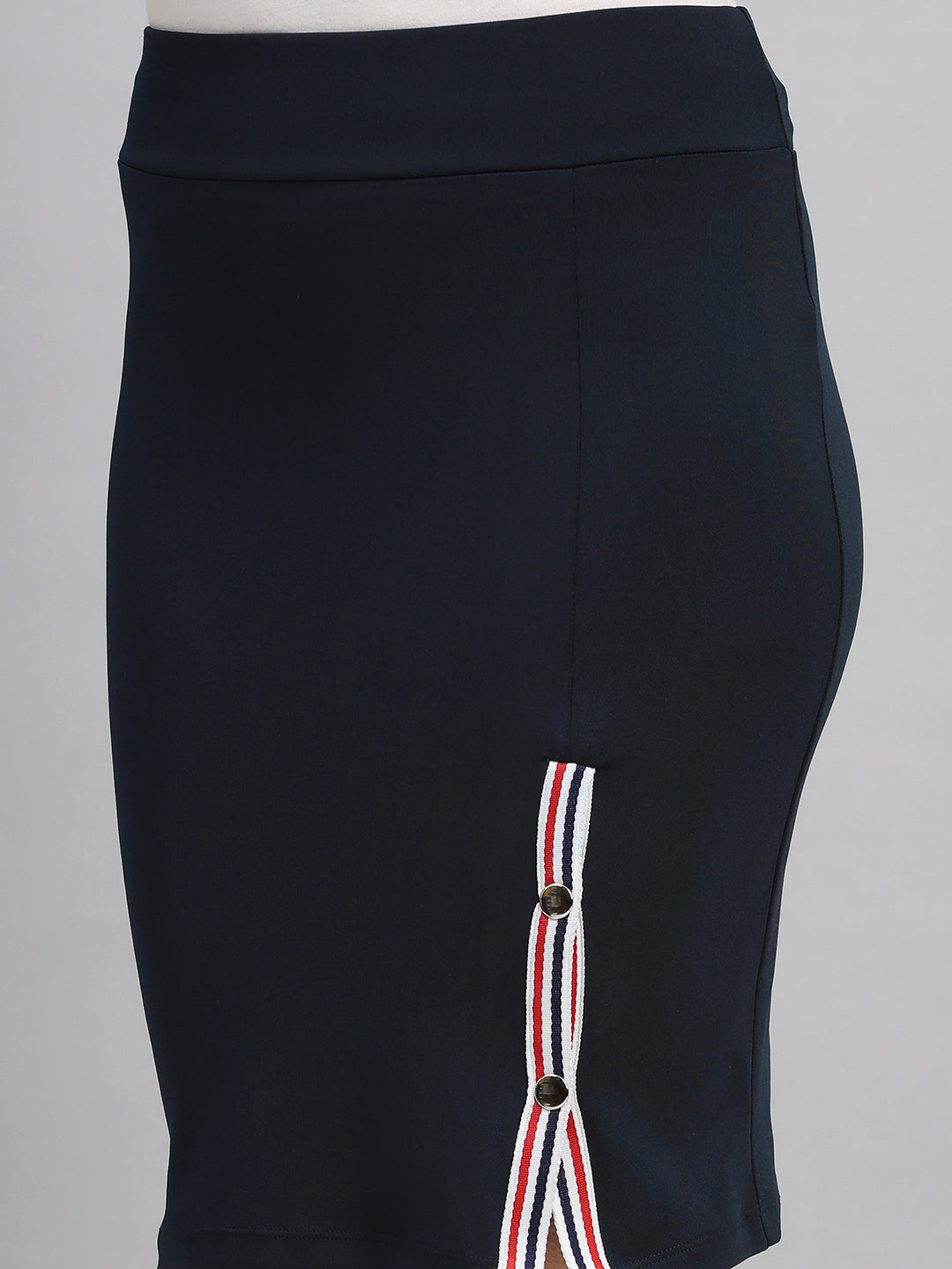 Pencil Skirt with Front Snap Slit