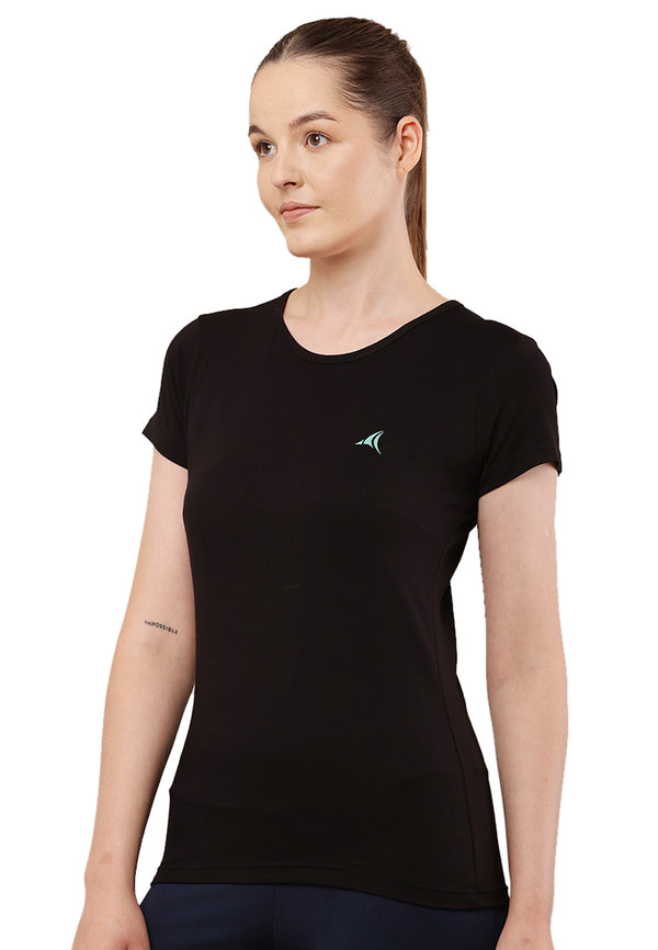 Eco-Stretch Bamboo Black Tshirt - Fitleasure