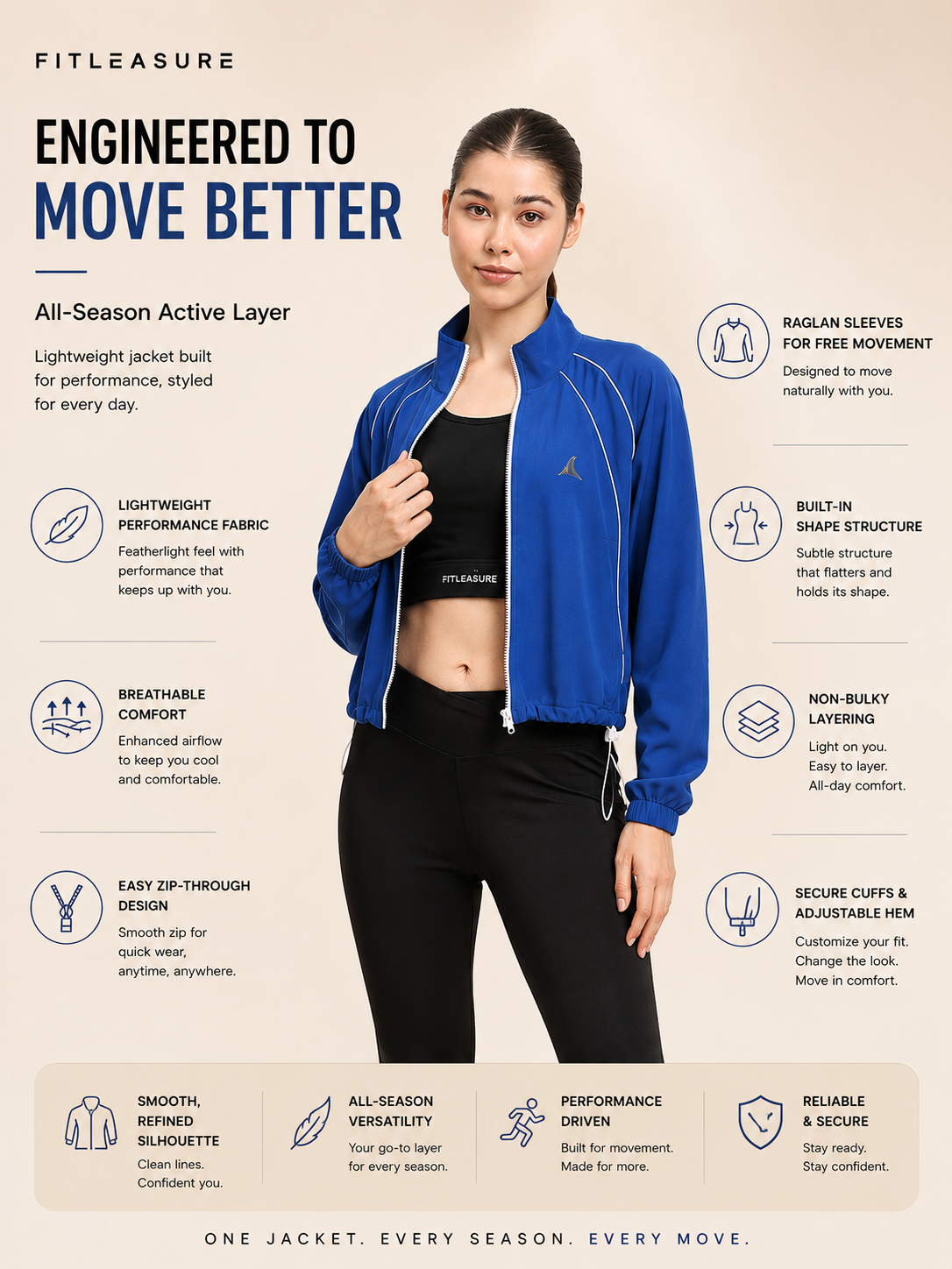 MotionZip Raglan Active Jacket