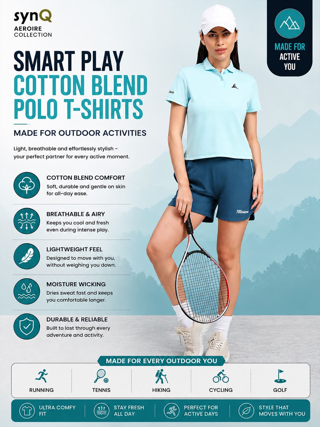 Smartplay Cotton blend Polo Tshirt