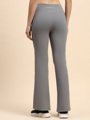 Nylon High-Rise Flare Pants
