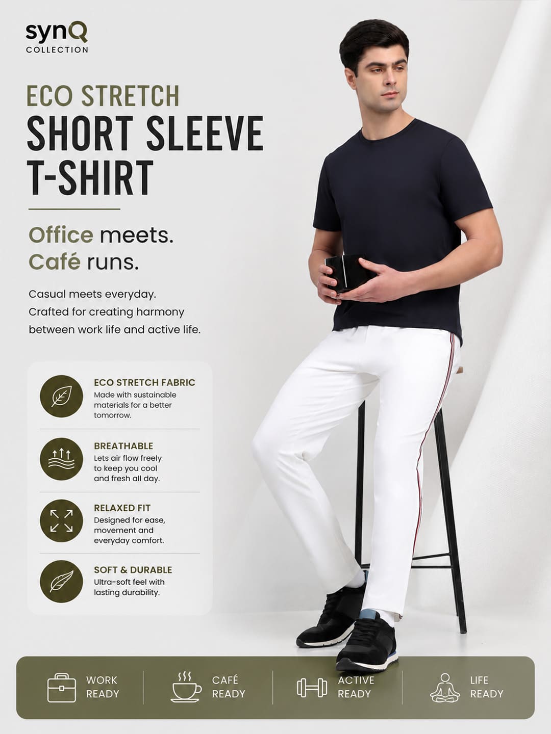 Eco stretch short sleeves T-shirt