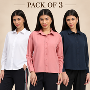 All-Day Essential Shirt Trio – Pack of 3