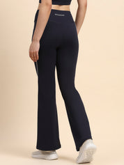 Nylon High-Rise Flare Pants